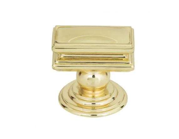 Campaign Rectangle Knob, Polished Brass by Atlas